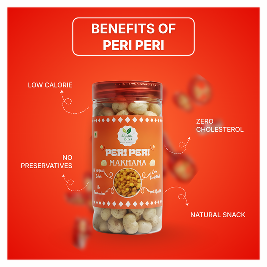 Shuchi Bites Peri Peri Makhana - Zero Cholesterol & Low Calorie Healthy Snack (80g)